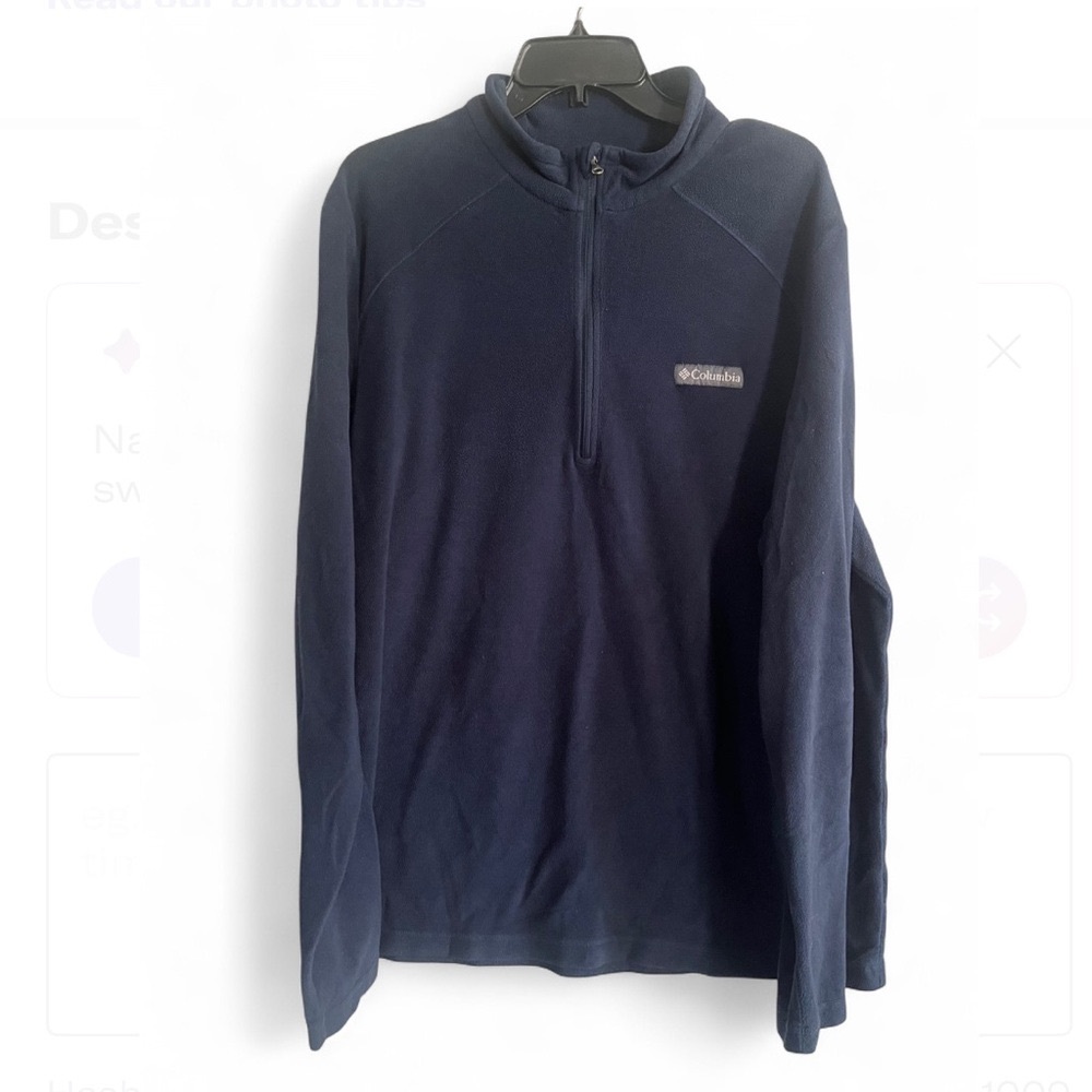 Columbia Men's Dark Blue Zip-Up Sweater